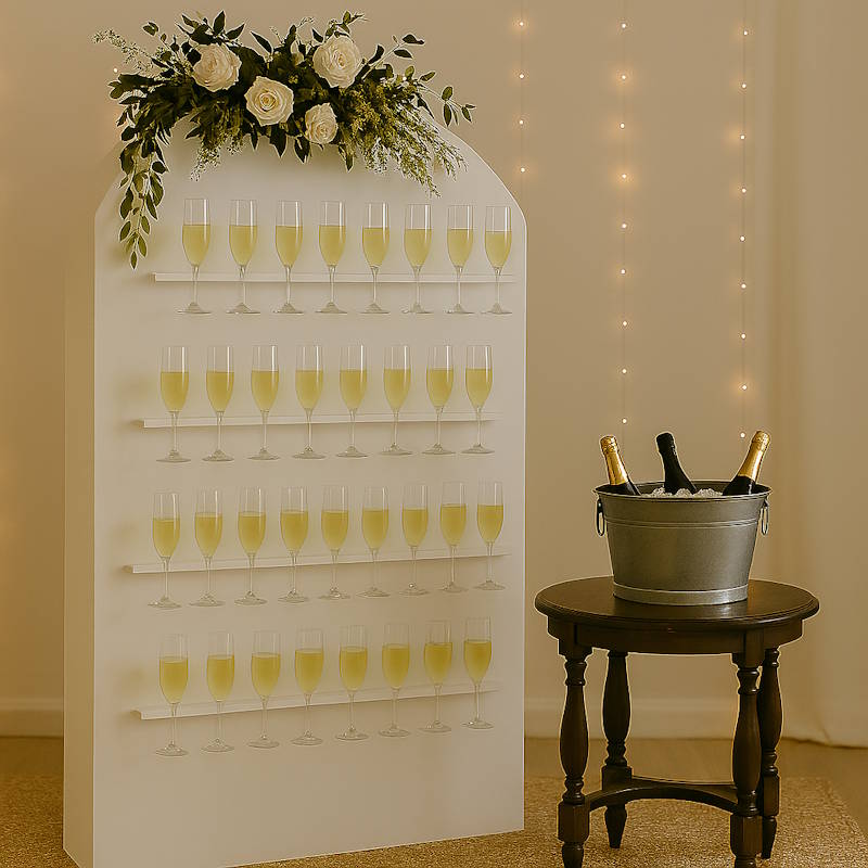 Dekoruota šampano siena