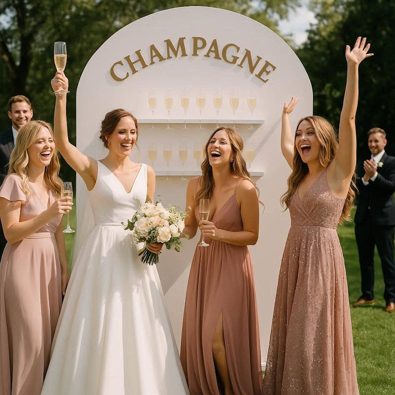 Šampano siena vėstuvėse